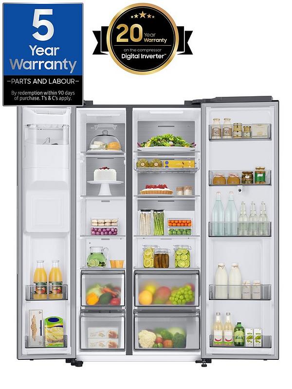 Samsung Family Hub RS6HA8891SL/EU American Style Fridge Freezer with SpaceMax™ Technology - E Rated - Aluminium - Image 2